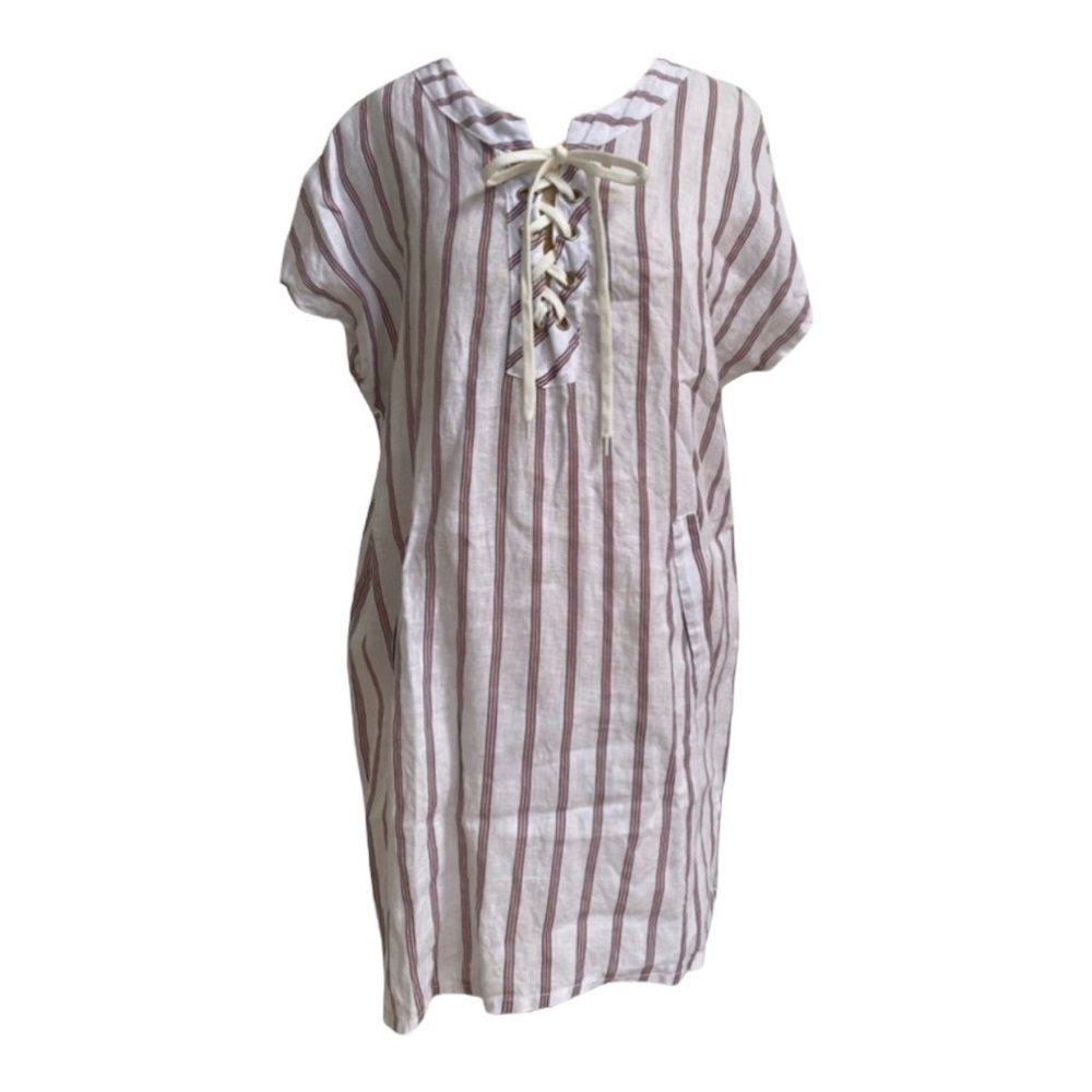 Viola Borghi Made in Italy Linen Swim Coverup Size Small‎ V1
